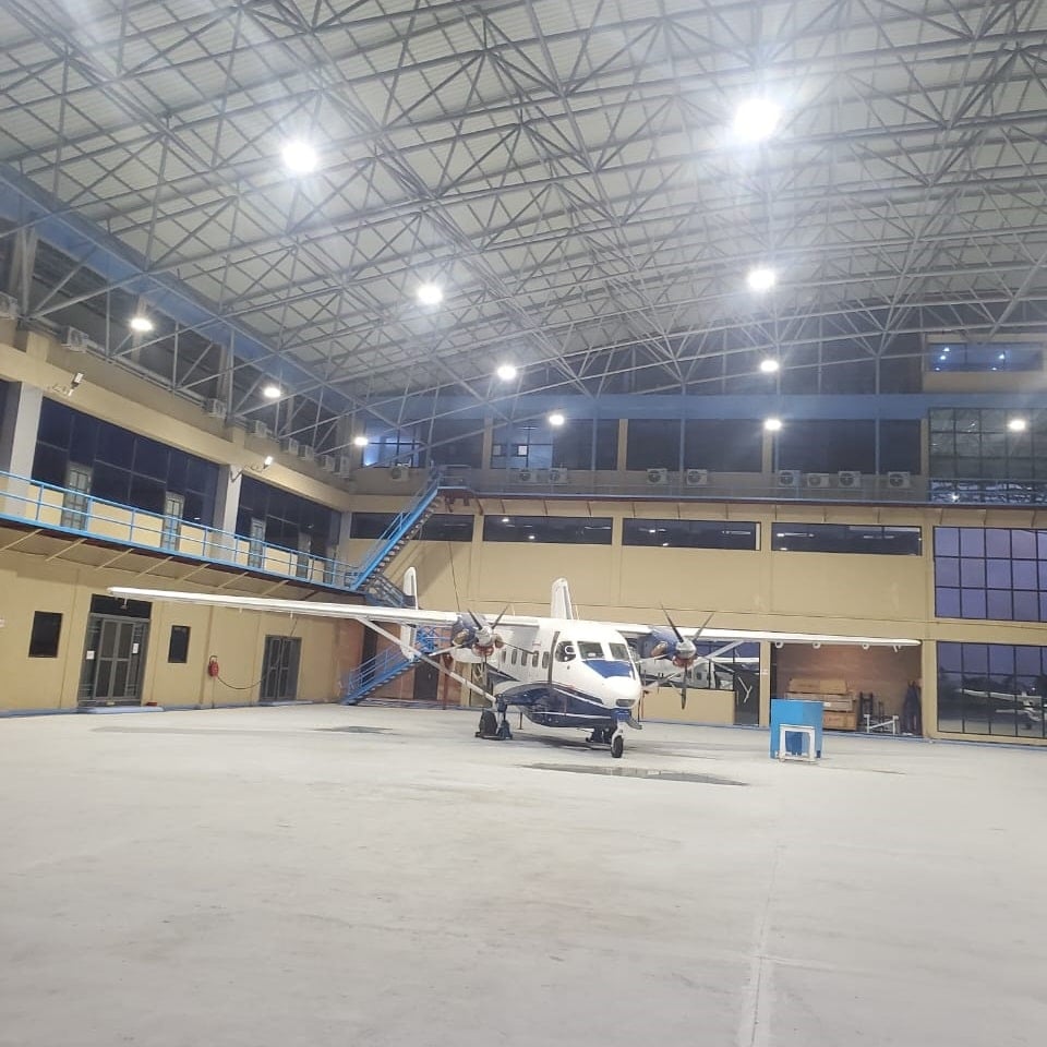 Aircraft Hangar Using Hbho 150 Watt