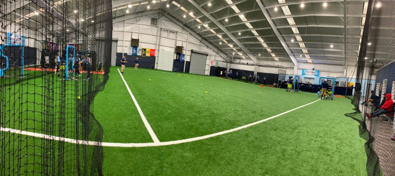 Indoor Batting Cage Lights Background