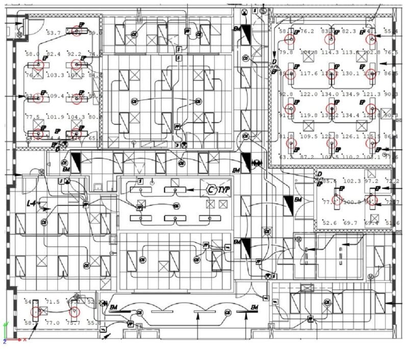 industrial lighting lux levels