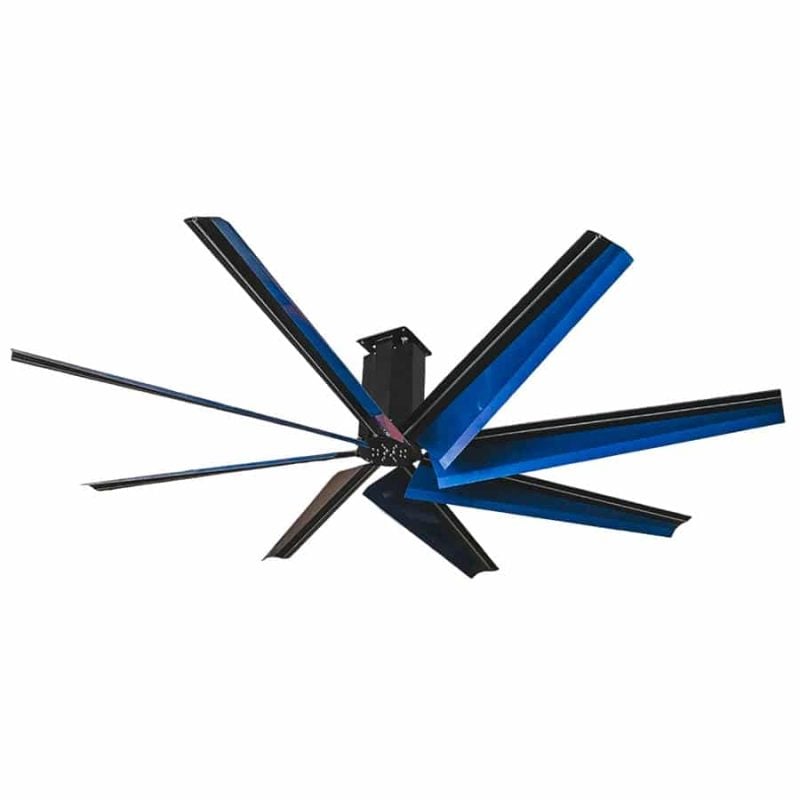 HVLS Ceiling Fan | 8 Blades Blue Transparent