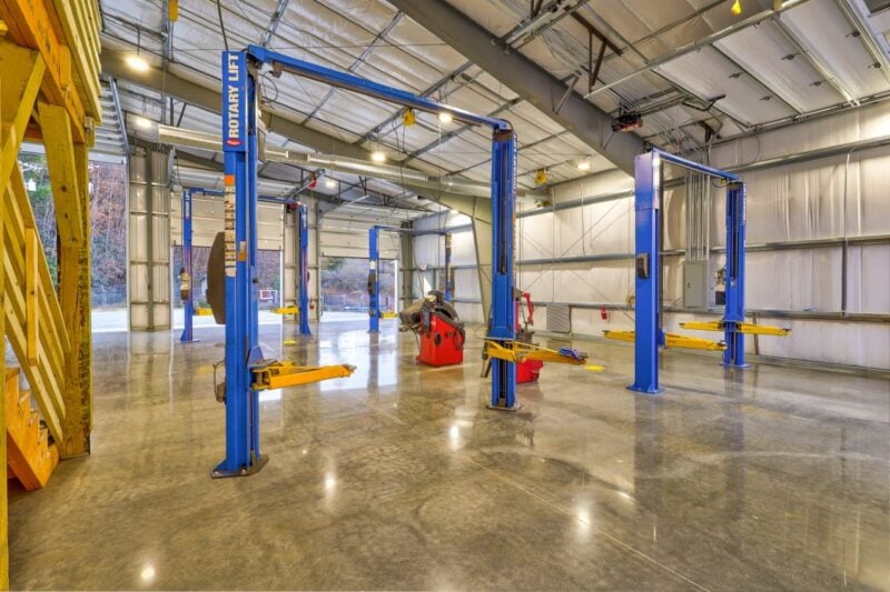 Car Repair Location with LED Lights