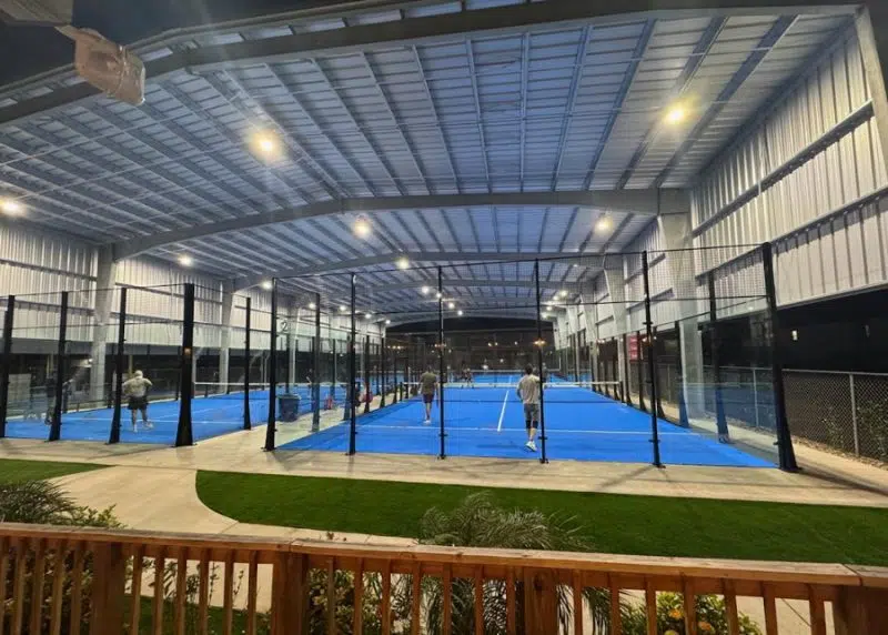 LED Lights on Padel Ball Court