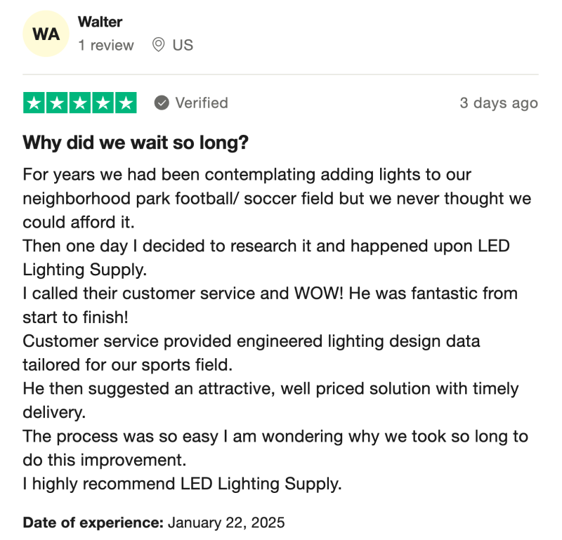 Sports Field Review Walter